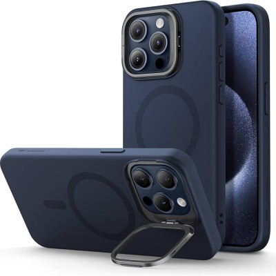 Silicone Magsafe Deluxe w Stand 01 - Blue