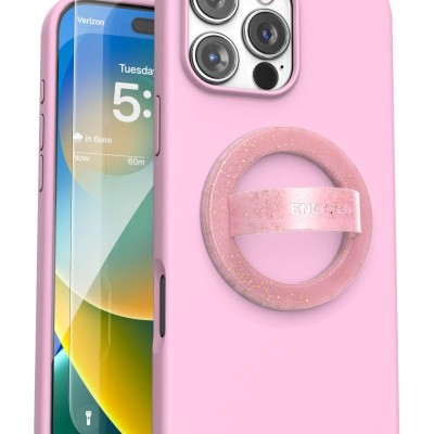 Silicone Magsafe Deluxe w Stand 01 - Pink