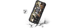 For Samsung S23 Stellar Hybrid IMD Design Ring Stand Cover Case - A