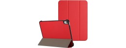 For Apple New iPad 9.7 inch Trifold Magnetic Closure PU Leather  Case Cover - Red