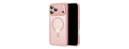 for iP17 Pro Premium Magsafe Silicon w Lens Stand01 - Pink
