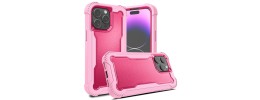iP15 Pro Max Exquisite Tough Shockproof Hybrid Case Cover - Pink