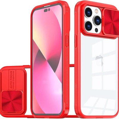 iP15 Pro Max Fusion Transparent Clear Hybrid Case Cover - Red