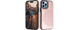 iP15 Pro Max Luxury Side Magnetic Button Card ID Holder PU Leather Case Cover - Rose Gold
