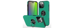 iP15 Pro Max OPTIMUM Magnetic Ring Stand Hybrid Case Cover - Midnight Green