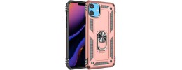 iP15 Pro Max Robust Magnetic Kickstand Hybrid Case Cover - Rose Gold