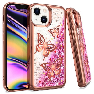 iPhone 13 6.1 /14 6.1 CHRO GLT Motion Butterfly ROSE GOLD