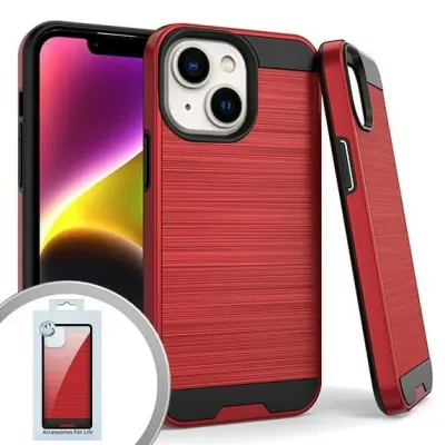 iPhone 13 6.1 /14 6.1 Brushed Case 3 Red