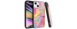iPhone 13 6.1 /14 6.1 Chrome Flake Marble Rainbow