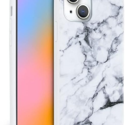 iPhone 13 6.1 /14 6.1 Chrome Flake Marble White