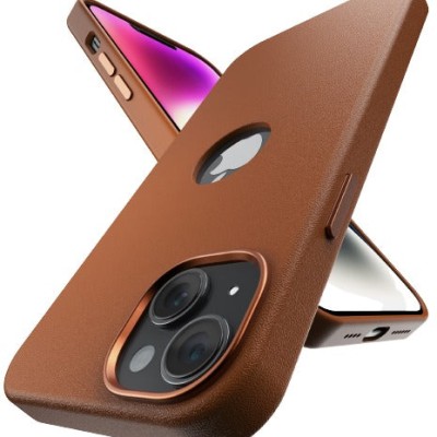 iPhone 14 Plus 6.7" iBrands Leather Back Pocket Collection - Tan