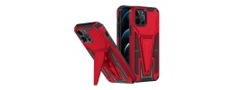 iPhone 15 Alien Design Shockproof Kickstand Magnetic Hybrid Case Cover - Red