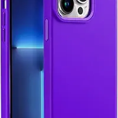 iPhone 15 Premium LIQUID Silicone with Metal Buttons and Camera Edges Case Cover - Purple