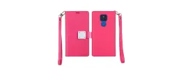 iPhone 15 Wallet ID Card Holder Case Cover - Hot Pink