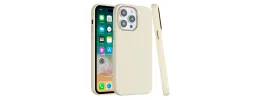 iPhone 15 Classy Slick Chromed Around Hybrid Case Cover - White