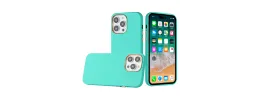 iPhone 15 Classy Slick Chromed Around Hybrid Case Cover - Teal