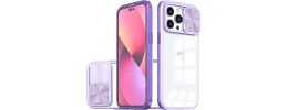 iPhone 15 Fusion Transparent Clear Hybrid Case Cover - Purple
