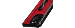 iPhone 15 Pro Mighty Zinc Oil Kickstand with UV Oil Premium Material Hybrid - Red