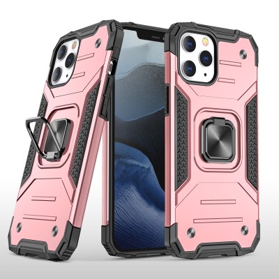 iPhone 15 Robust Magnetic Kickstand Hybrid Case Cover - Rose Gold