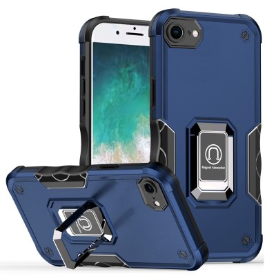 iPhone 16e Hybrid Shockproof Magnetic RingStand case Bl