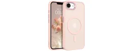 iPhone 16e Hybrid Clear Case w/ Magsafe Pink Edge(Premi
