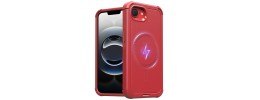 iPhone 16e Hybrid Clear Case w/ Magsafe Red Edge(Premiu