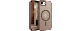iPhone 16e Translucent Magnetic Ring Stand Case Brown(Premiu