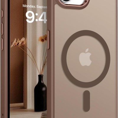 iPhone 16e Translucent Magnetic Ring Stand Case Brown(Premiu
