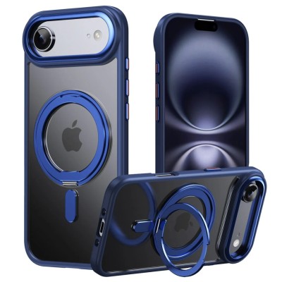 iPhone 17 2025 Kick Stand case w/Magnetic Ring Blue(Premium