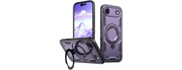 iPhone 17 2025 Kick Stand case w/Magnetic Ring Purple(Premiu