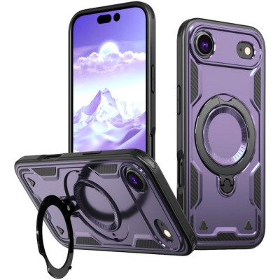 iPhone 17 2025 Kick Stand case w/Magnetic Ring Purple(Premiu