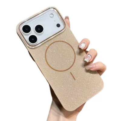 iPhone 17 Air Glitter case w/Magnetic Ring Brown(Premium Pac