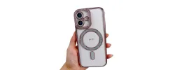 iPhone 17 Air Glitter case w/Magnetic Ring Pink(Premium Pack
