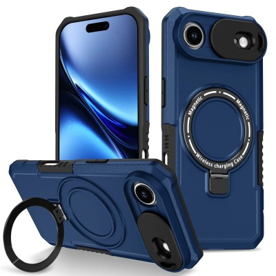 iPhone 17 Air Heavy Duty Magnet Ring Stand w/ Sliding Camera