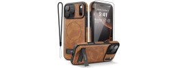 iPhone 17 Air Kick Stand case w/Magnetic Ring Brown(Premium