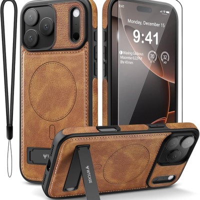 iPhone 17 Air Kick Stand case w/Magnetic Ring Brown(Premium