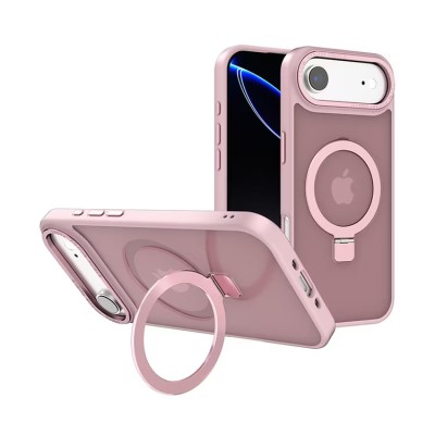 iPhone 17 Air Large Rotate Magnetic Ring Stand case Pink(Pre