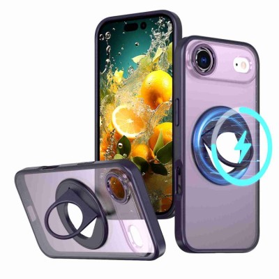 iPhone 17 Air Large Rotate Magnetic Ring Stand case Purple(P