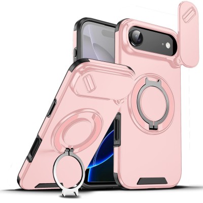 iPhone 17 Air Magnetic Ring case w/ Rotate Ring Stand Pink(P