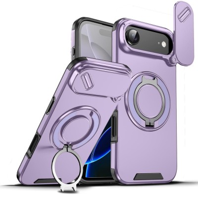 iPhone 17 Air Magnetic Ring case w/ Rotate Ring Stand Purple
