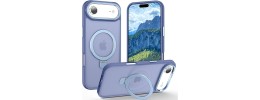 iPhone 17 Air Oil Painted Case w/Flat Magnetic Ring Stand Blue (Premium Package)