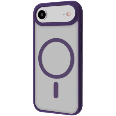 iPhone 17 Air Translucent Case w/ Magnetic Ring Purple(Premi