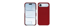 iPhone 17 Air luxurious synthetic PU leather 6 Card Slots Infolio, Red(Premium Package)