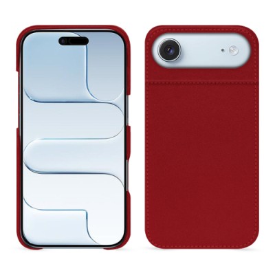 iPhone 17 Air luxurious synthetic PU leather 6 Card Slots Infolio, Red(Premium Package)