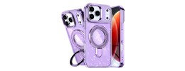 iPhone 17 Pro 2025 Glitter case w/Magnetic Ring Purple(Premi