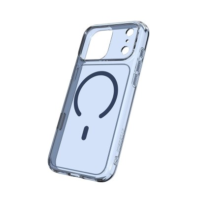 iPhone 17 Pro 2025 Hybrid Clear Case w/Magnetic Ring Cyan(Pr