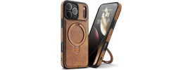 iPhone 17 Pro 2025 Kick Stand case w/Magnetic Ring Brown(Pre