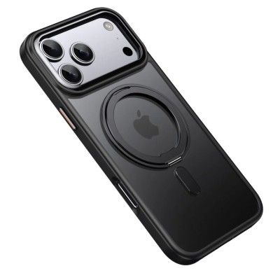 iPhone 17 Pro Magsafe w Stand Case Deluxe01- Black