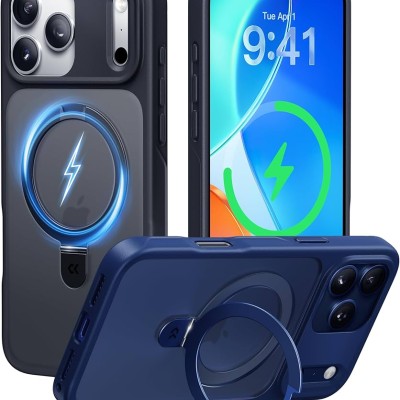 iPhone 17 Pro Max Premium Duty Ring Stand with Magnet Cases(