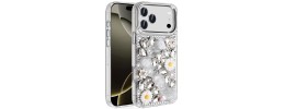 iPhone 17 Pro Max Full Bling Glitter Diamond Flower Case Cle